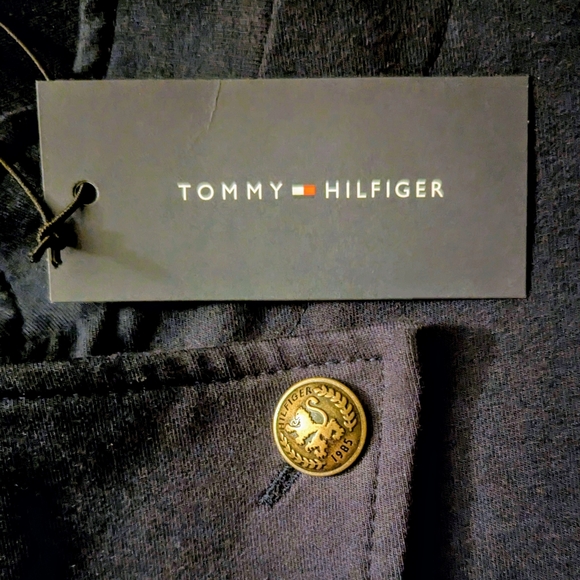 TOMMY HILFIGER Retail $110, Military Band Jacket, Navy, Women's XL, NWT - Picture 6 of 10